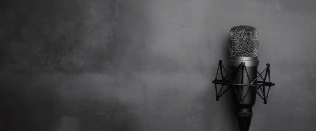 microphone against a wall