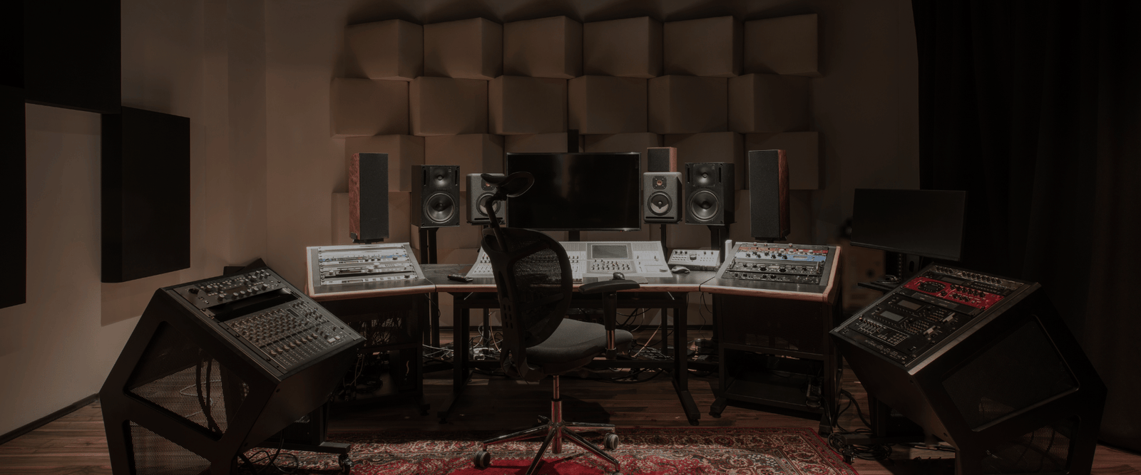 music studio dark