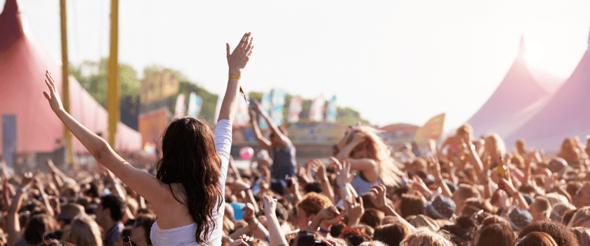 People at a summer festival